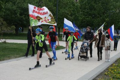 На Лыбедском бульваре работали интерактивные площадки, посвящённые Дню Победы